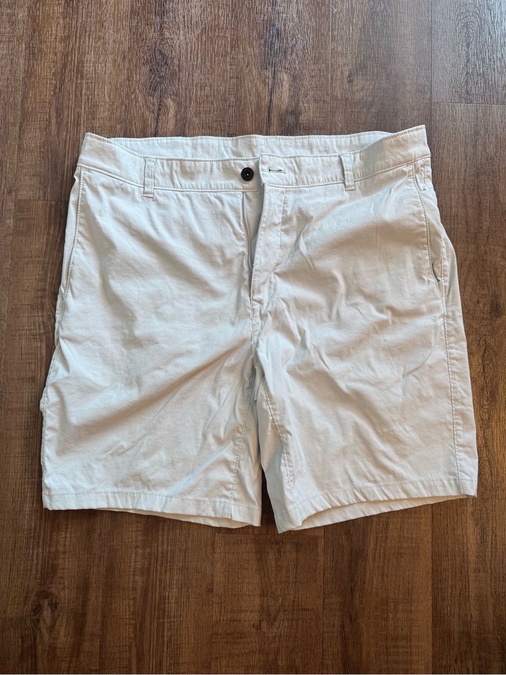 The North Face Men's Cream Flat-Front Shorts
